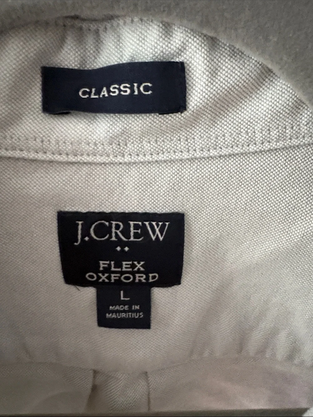 J. Crew Light Gray Oxford Shirt Jacket - Classic Button-Front